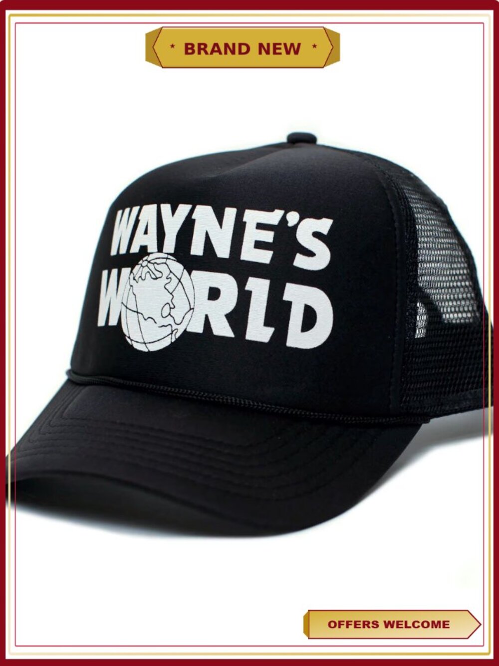 Wayne's World Custom Unisex Adult Trucker Hat Cap